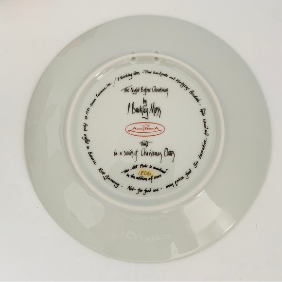 P. Buckley Moss porcelain plates The night before Christmas and Christmas Sleigh - Picture 6 of 8